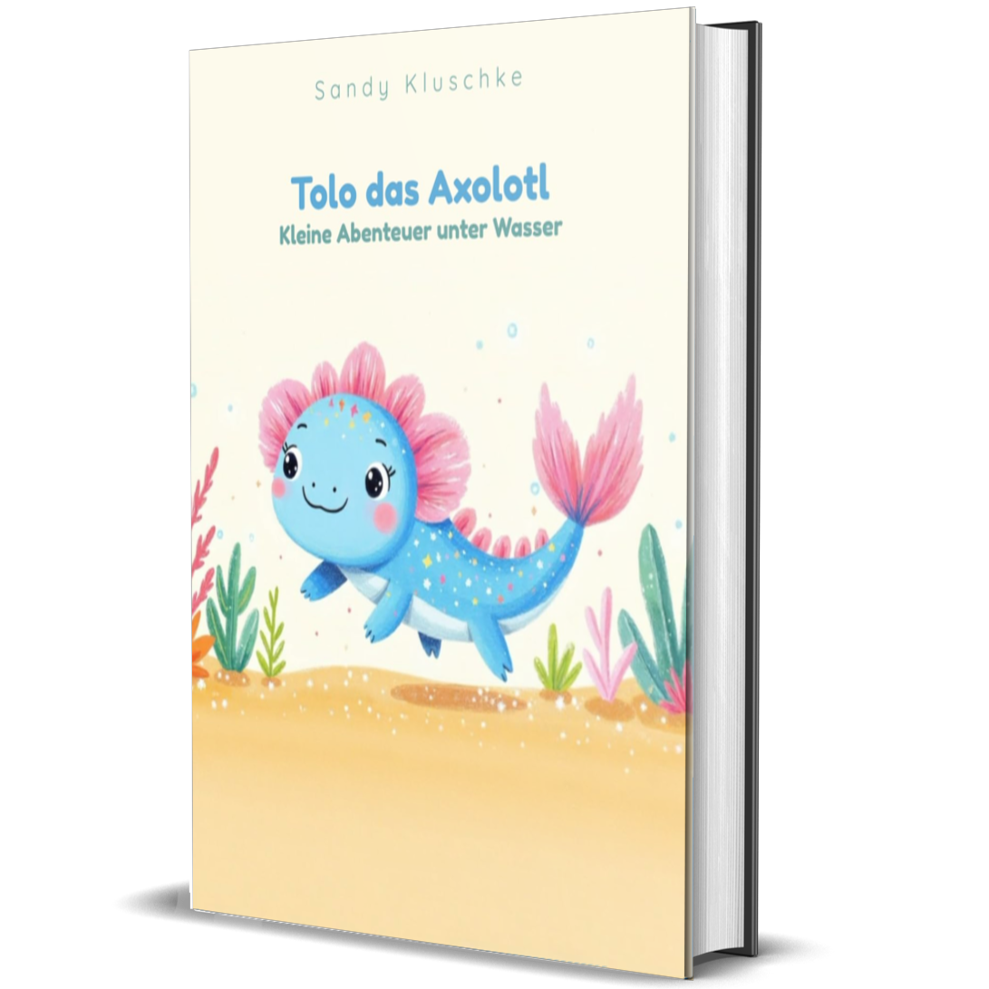 Bilderbuch ab 1 Jahr – liebevoll illustriertes Axolotl Kinderbuch zum Vorlesen